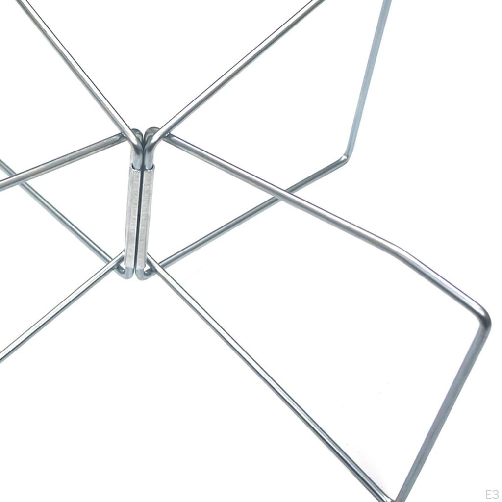 Foldable Cooler Stand Luggage Rack Stable Metal Trash Bag Holder Storage Bin for Barbecue