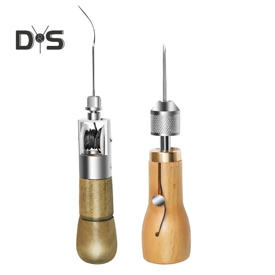 Juego de leznas de costura de cuero Cosedor manual Kit de herramientas de reparación de cuero con agujas Llave Destornillador Herramienta de costura a mano para cuero Tejido grueso Cuero DIY