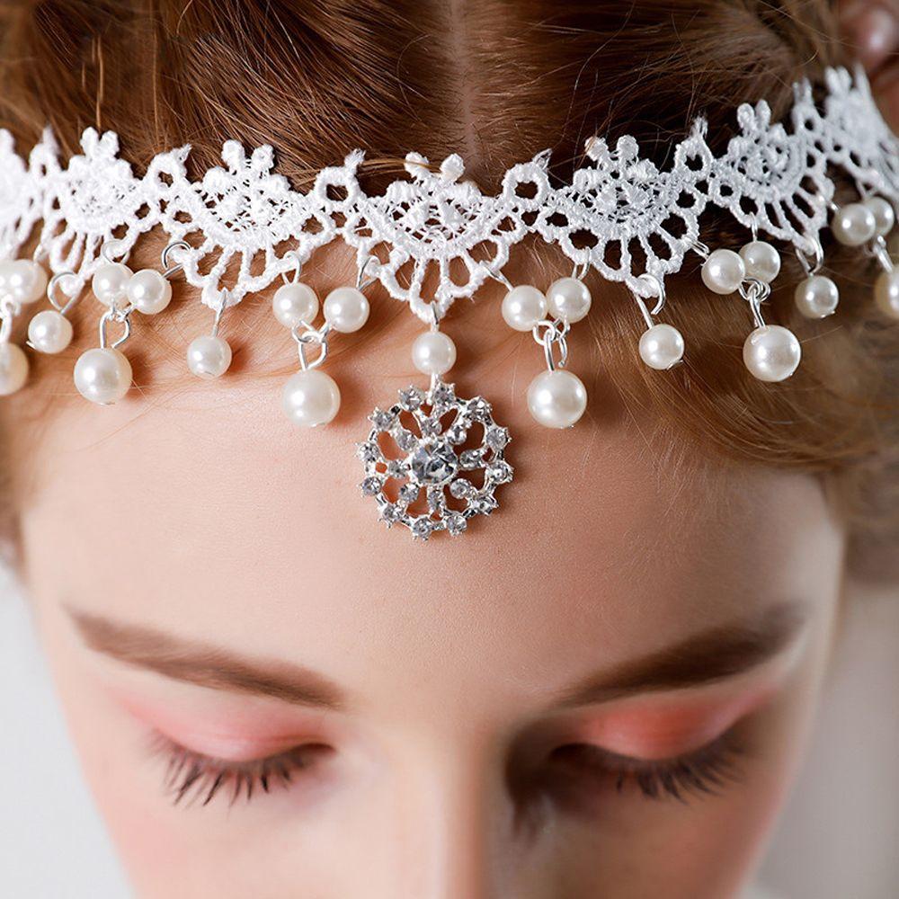 Lovely Pearl Pendant Princess Hairpin Dress Accessories Forehead Headchain Children's Headdress