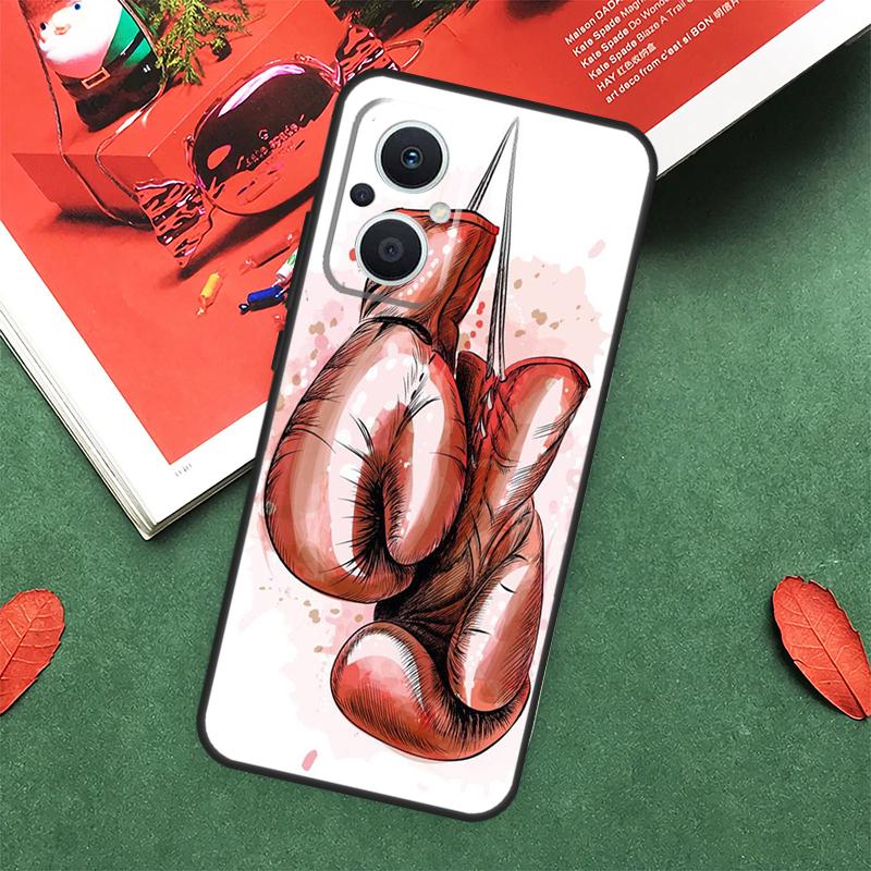 Boxing Gloves Case For OPPO Reno 13F 14F 12F 11F 12 11 10 14 Pro 8T 8 Lite OPPO Find X9 X8 X6 X5 Pro Cover