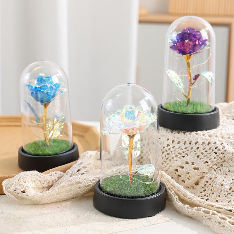 Goldfolien-Rose Nachtlicht - Ewige Blume Ornament für Valentinstag & Geburtstag