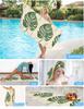 Green Botanical Beach Towel,Vintage Palm Leaves Tropical Quick Dry Pool Yoga Swim Travel Camping Towel Soft Blanket Vacation
