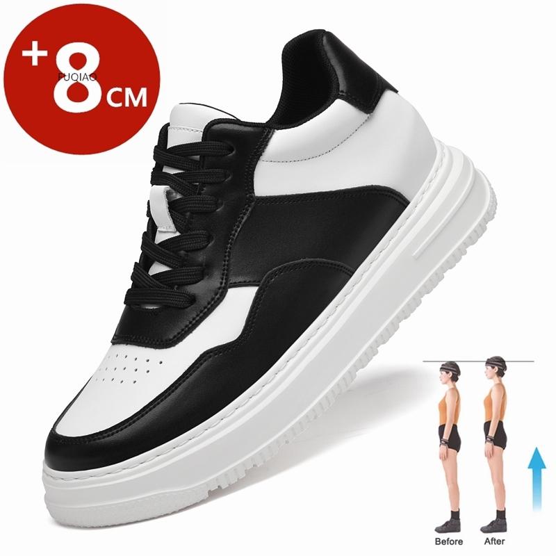

Туфли-лифты из натуральной кожи для увеличения роста Мужские Женские Дышащие Туфли для увеличения роста 8 см Мужские Кроссовки Спортивная Повседневная обувь 37