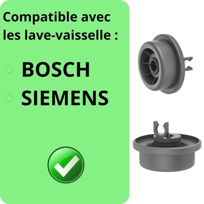 Dishwasher Wheels - Bosch - Siemens - Pack of 8 - 36mm - Lower Basket