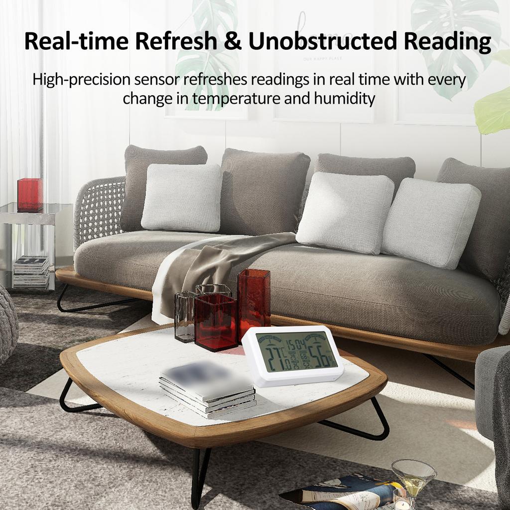 HABOTEST   Digital Hygrometer and Thermometer Indoor Humidity Meter Room Temperature Sensor with Stand and Hole Temperature and Humidity Monitor Ga