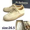 Leather Nubuck Sneakers 26.5 Beige Includes Shoe Box