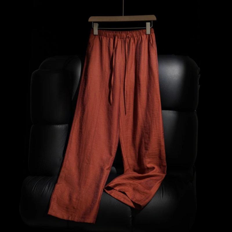 

Tencel Linen High-Waist Slimming Wide-Leg Pants for Women - Spring/Summer 2025 Collection XL