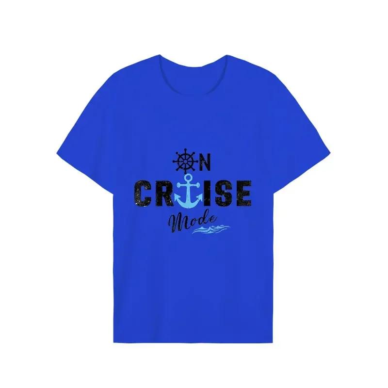 Men's T-shirt Top On Cruise Mode Print Short Sleeve Streetwear Men Tshirt Casual Tops Summer Vacation Clothing Male Tshirt Tees