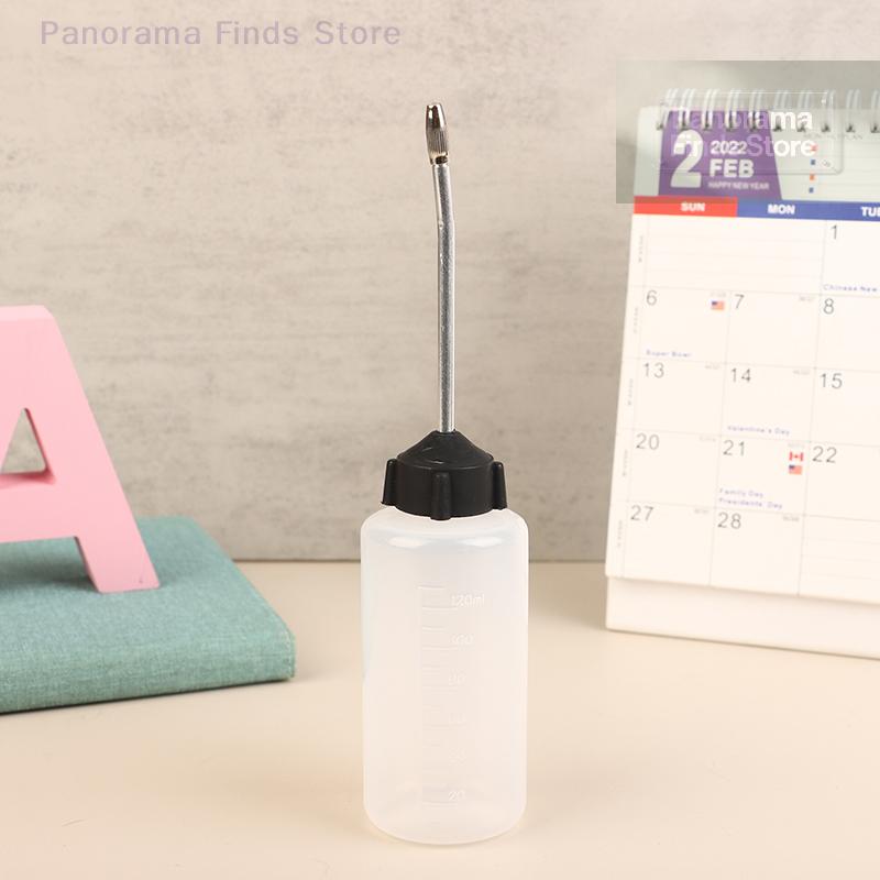 120ML Clear White Plastic Sewing Machine Oil Bottle with Spray Nozzle Empty Lubricant Oiler for Home Sewing Machines