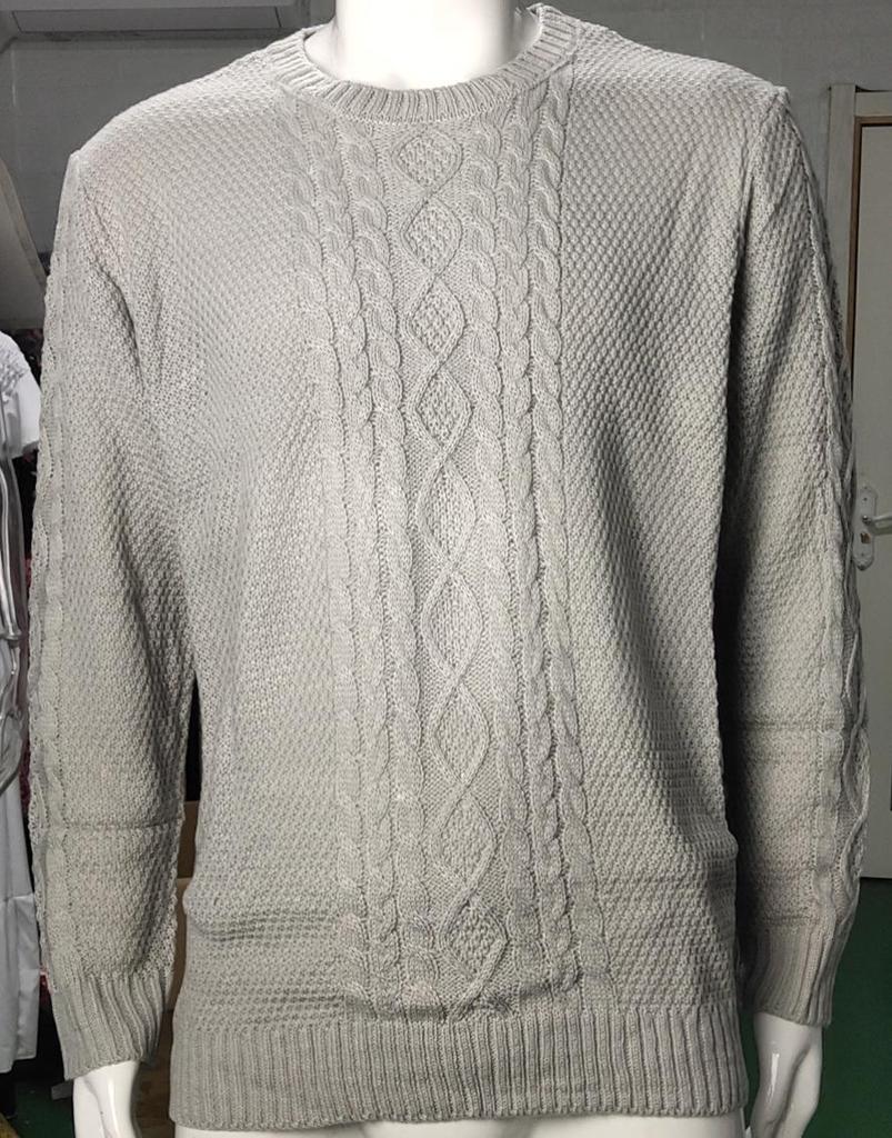 Herren Strickpullover 2025 Herbst/Winter Unifarben Rundhals - Europäischer & Amerikanischer Stil, Große Größen, Langarm