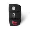 KEYYOU 10X Replacement 3 3+1 4 Buttons Rubber Pad Remote Key Shell For Mistra Hyundai HB20 SANTA FE IX35 IX45 Car Key Cover Case