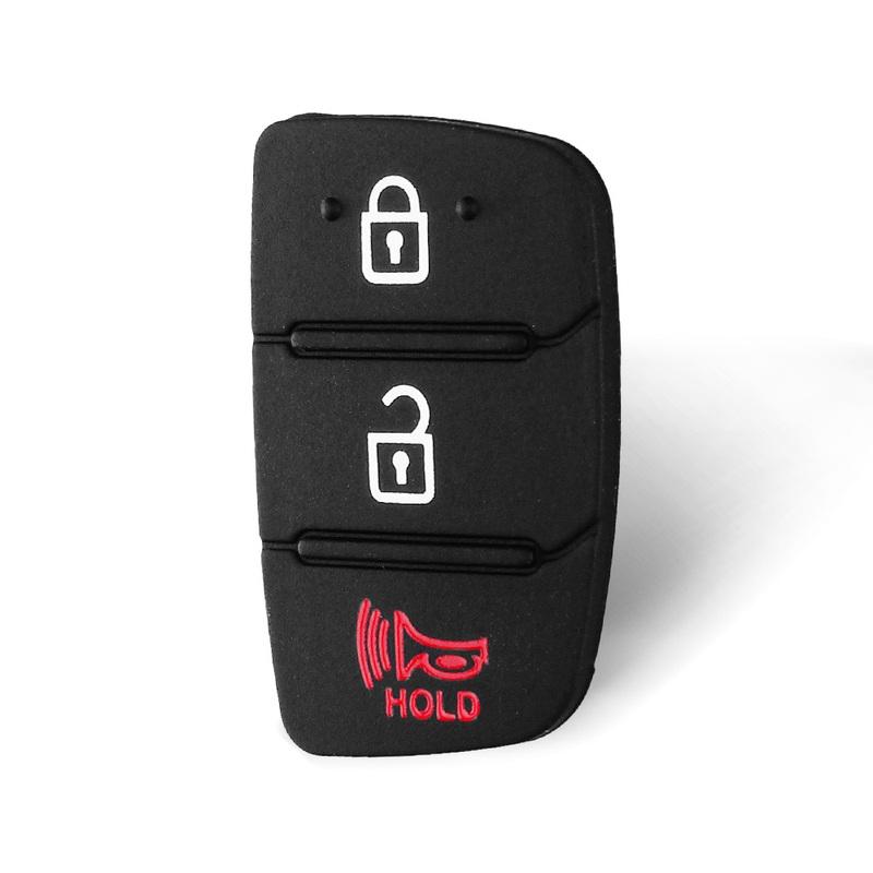 KEYYOU 10X Replacement 3 3+1 4 Buttons Rubber Pad Remote Key Shell For Mistra Hyundai HB20 SANTA FE IX35 IX45 Car Key Cover Case