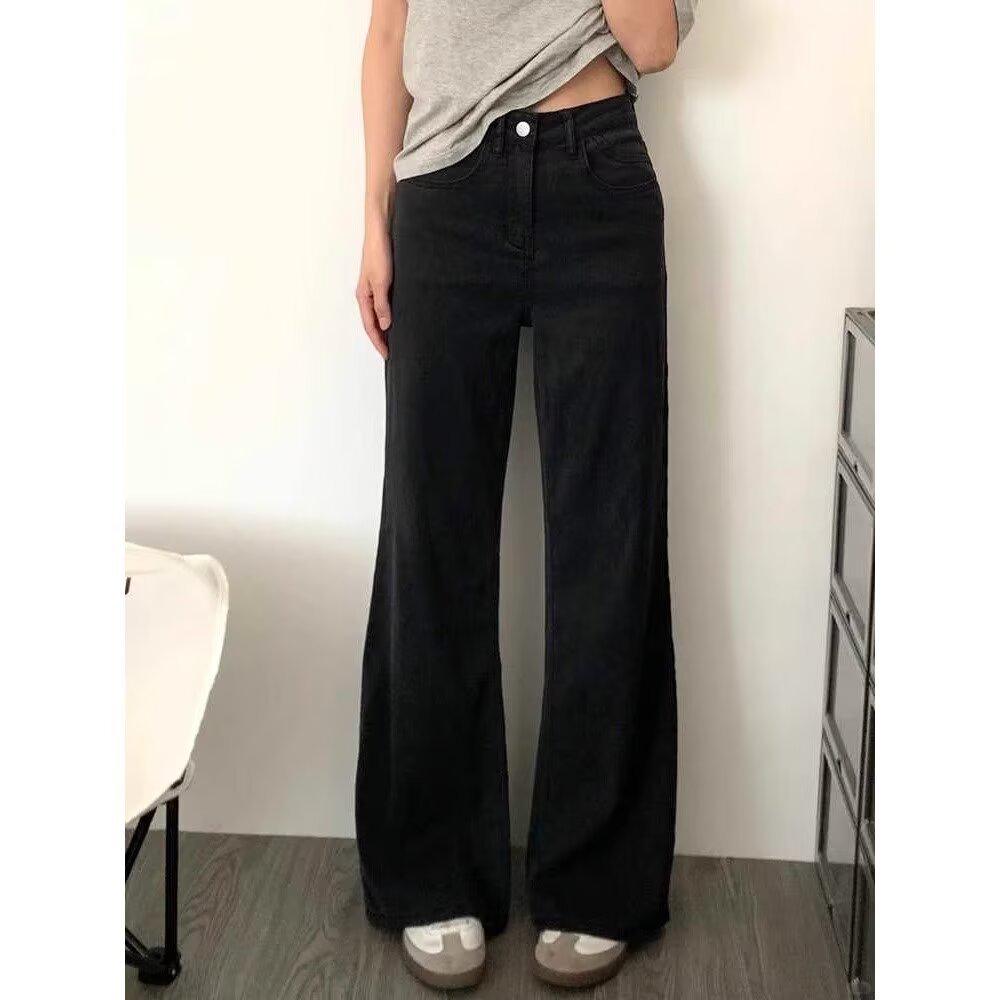 

Женские джинсы микроклеш больших размеров черного цвета - Прямые, Свободные, Слим-фит 4XL чёрный