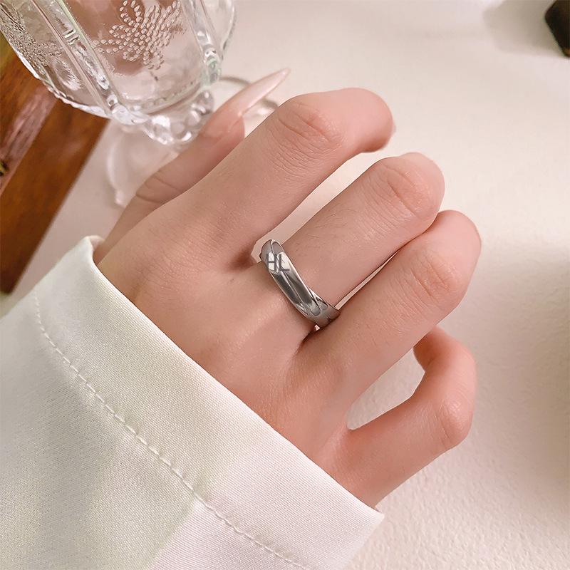 S925 Sterling Silver Crossover Wrap Ring – Trendy High-End Women's Hip Hop Punk Style