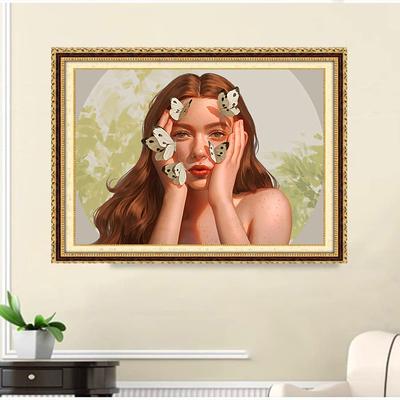 DIY Diamant Schilderij Vlinder Meisje Kruissteek Kit Mozaïek Kunst Diamant Schilderij Volledige Cirkel/Vierkante Diamant Huis Decoratie