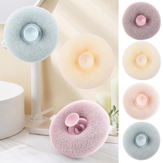 4 pezzi di spugna da bagno esfoliante per la doccia, super morbida, con ventosa, per il corpo