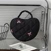 Floral Woman Travel Makeup Bag With Large Capacity And Quilted Design For Home Storage