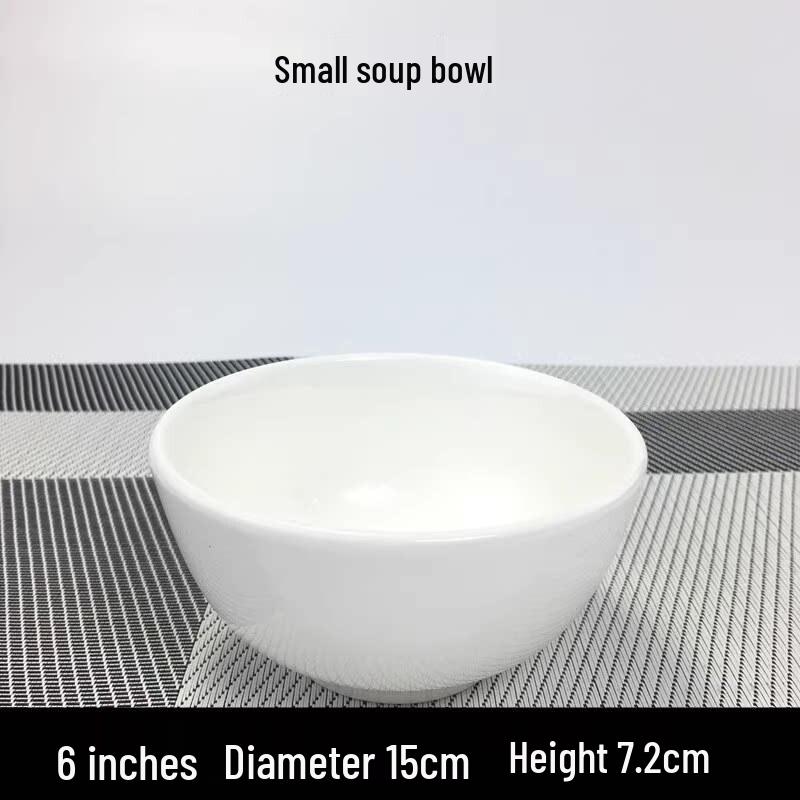 

Thickened White Ceramic 6-Inch Rice Bowls (10-Pack)
