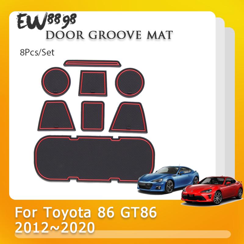 

Дверной паз резиновый коврик пыленепроницаемый коврик для Toyota 86 GT86 Subaru BRZ ZN6 ZC6 Scion FRS 2012 ~ Чашка Слот для ворот для хранения Inter