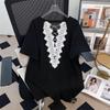 Plus Size V-Neck Loose Mid-Length Short-Sleeve T-Shirt for Women