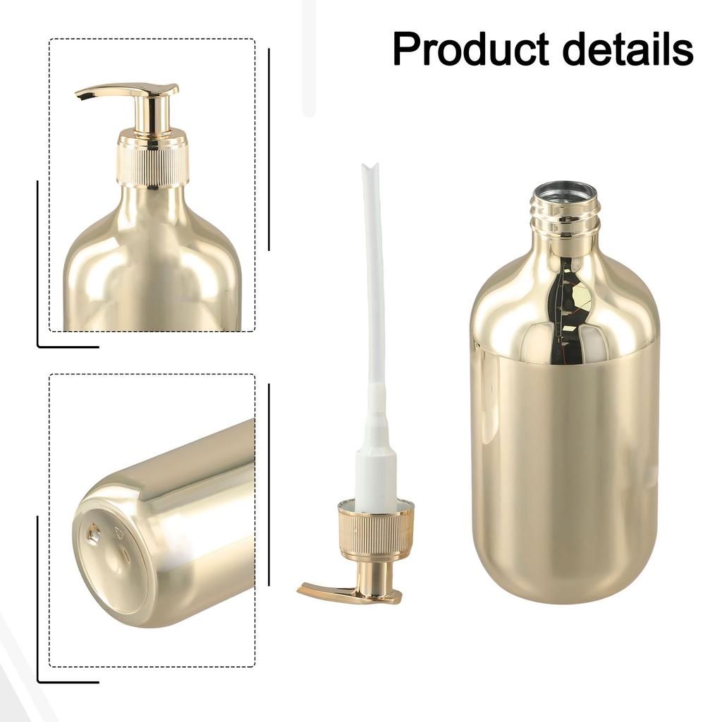 1 X Pump Head Shampoo Bottle Shampoo Bottle 300/500ml Business Trips For Travel Large Capacity Lotion Bottle PET Push