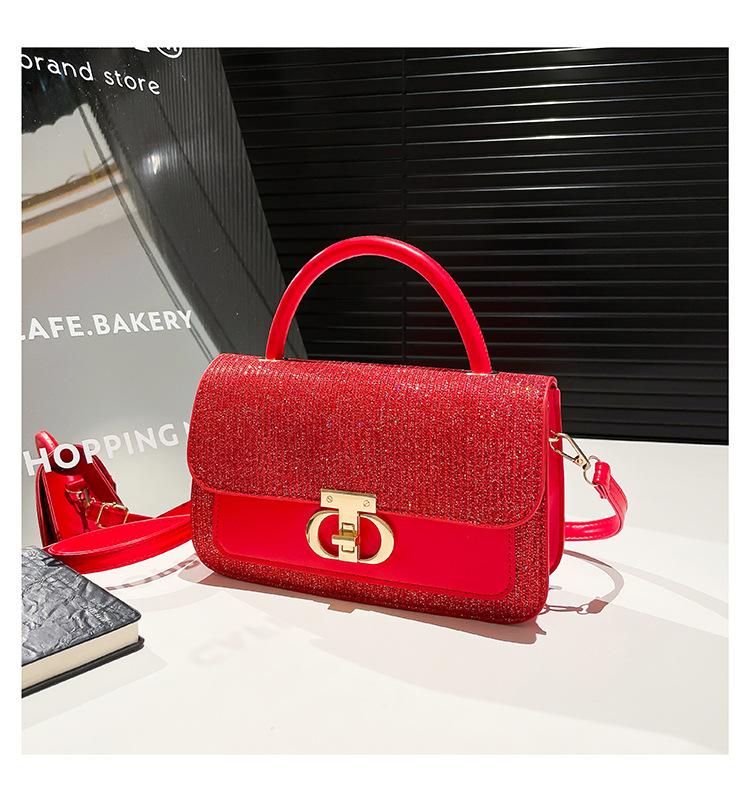 2025 New Trend Versatile Messenger Bag Simple and Fashionable Women's Small Bag PU Texture Women's Bag Niche Casual Small