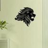 1pc Metal Lion Wall Decor Iron Art Statue 11.81 Inch for Indoor Outdoor Home Garden Living Room Bedroom Porch