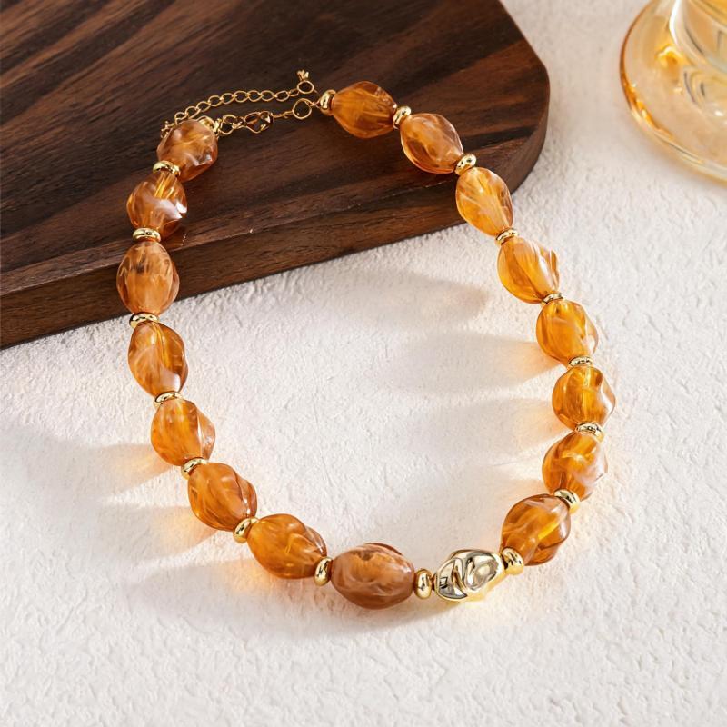 Bohemian Kleurrijke Acryl Kralen Choker Ketting Voor Vrouwen Mode Statement Sleutelbeen Ketting Esthetische Y2K Nek Sieraden