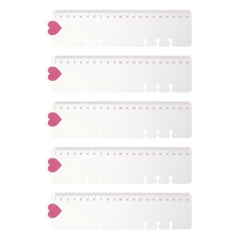 5 Pezzi Segnalibri Multifunzione in Plastica Righello a 6 Fori Preforato Righello per Raccoglitore Divisori di Pagina Per Quaderno Ricaricabile