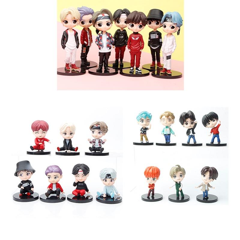 Bts Bt21 Tiny Tan Figuren Set 7 Stück Süße Und Farbenfrohe Charaktere Für Fan-Geschenk Und Dekoration