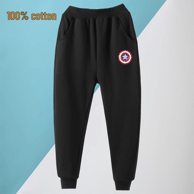 

Модные детские спортивные брюки унисекс на весну и осень 2025 - Свободный крой 110 звезда/чёрный