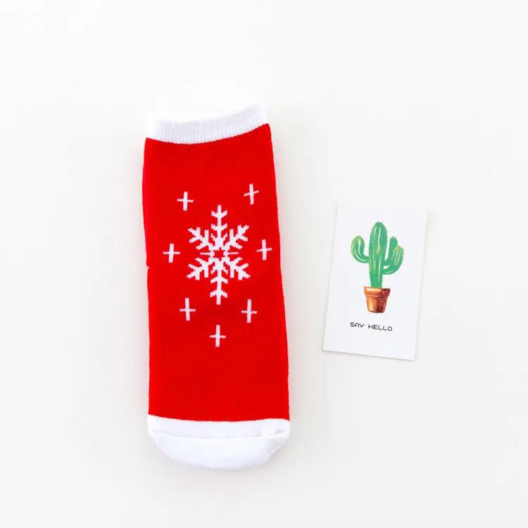 Children's Christmas Terry Socks Plush Thick Warm Omfortable Cartoon Santa Snowflake Baby Boys and Girls Med Tube Sock
