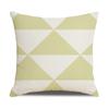 Nordic Simple Pillow Ins Blue Geometric Linen Cotton and Linen Sofa Car Polyester and Linen Pillow Cushion Cover