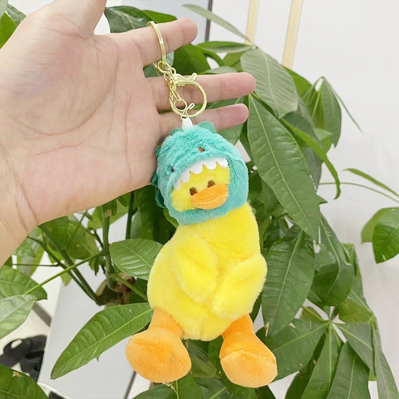 Plush Short Unique Duck Toy Keychain Adorable Cartoon Animal Doll Gift For All Ages