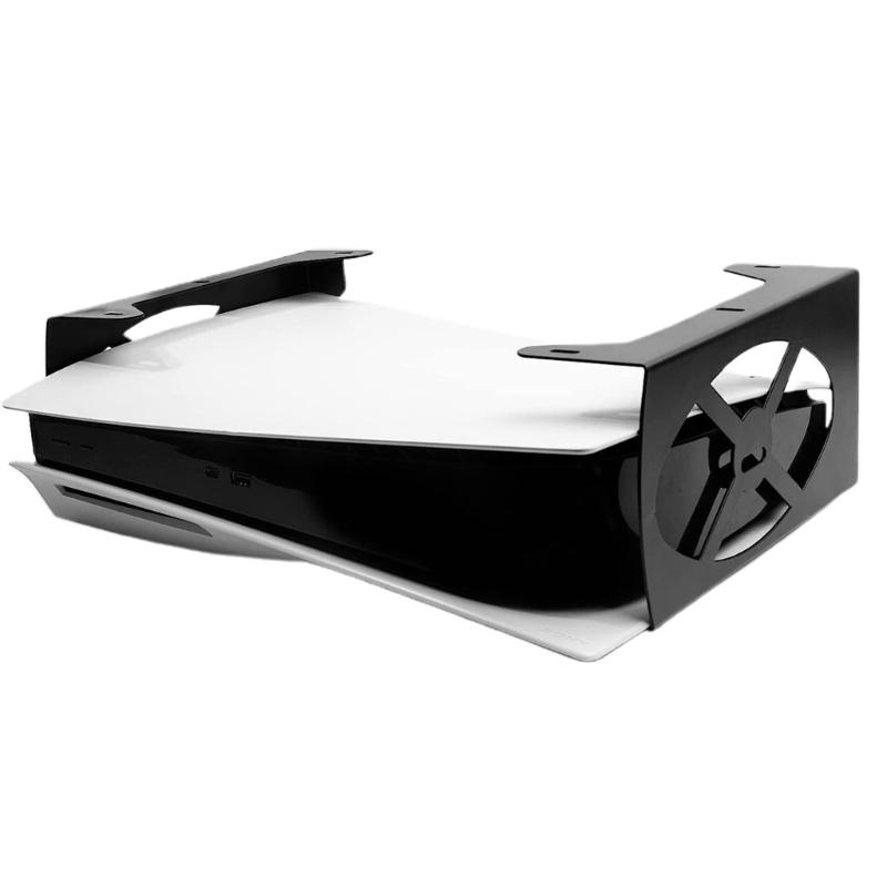 Game Console Under Desk Storage Rack for P5 Disc & Digital Edition Controller Organiser Bracket Holder Stand Accessory