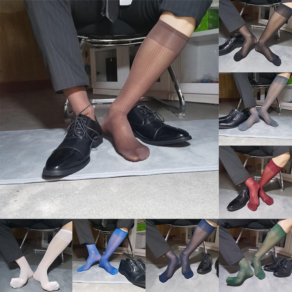 Durchsichtige, transparente Strümpfe für Herren im Business-Stil