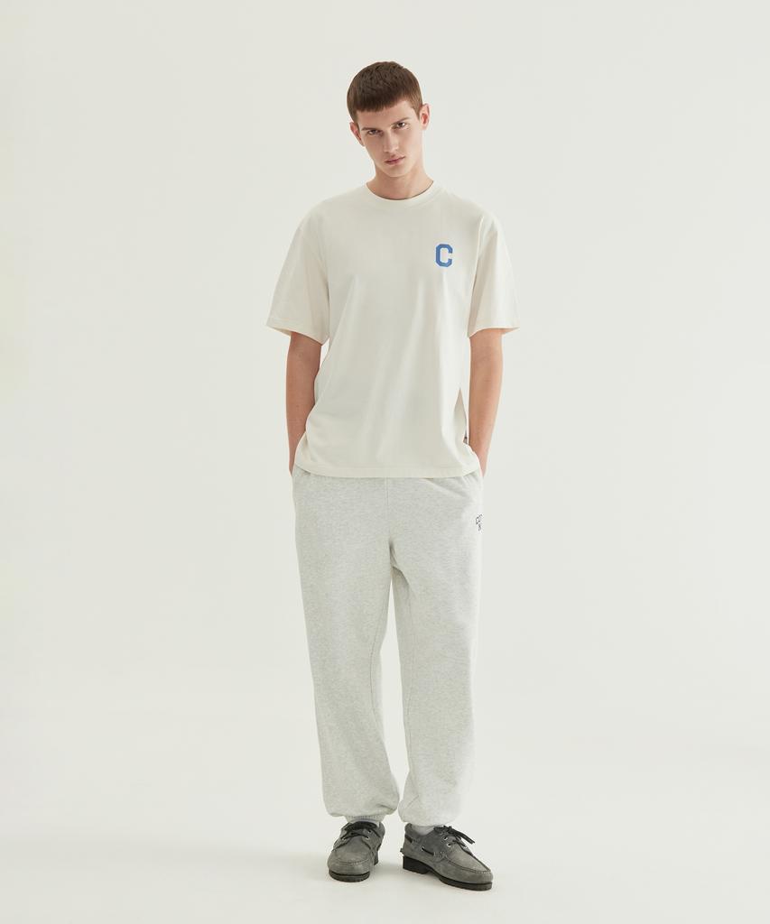 COVERNAT Arch Logo Regular Jogger Sweatpants Heather Grey