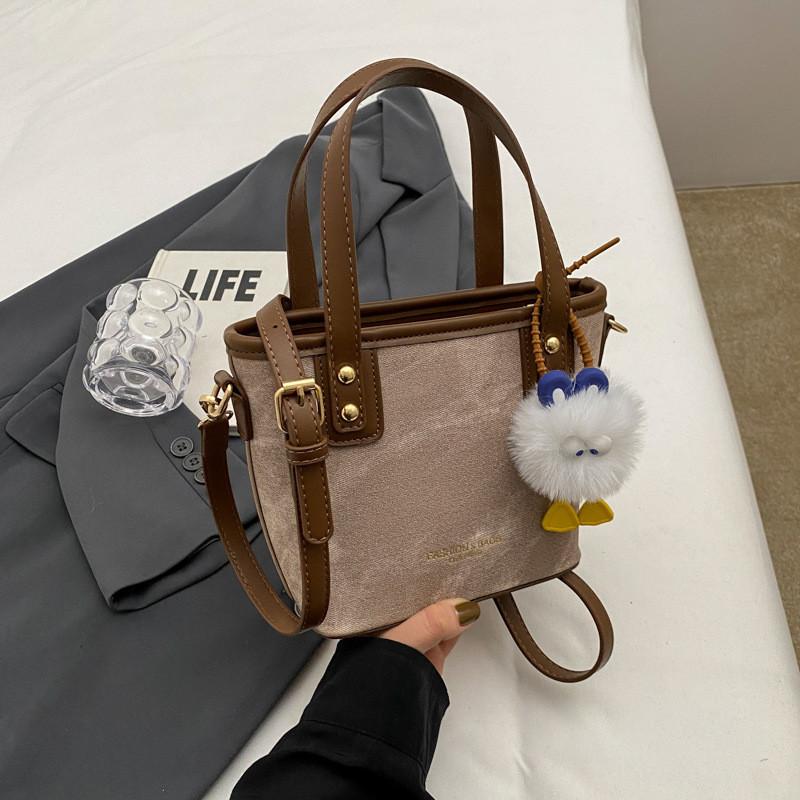 Fashionable 2023 New Korean Style Bucket Bag Women s Handbag With High-end Feel хаки