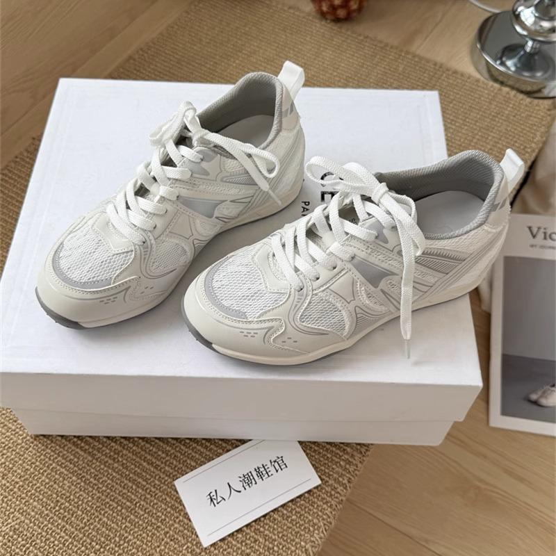 Lan Cabinet Popular Foot Little Dad Shoes 2025 Spring and Summer New Mesh Breathable Retro Comfortable Platform Sports Shoes Women