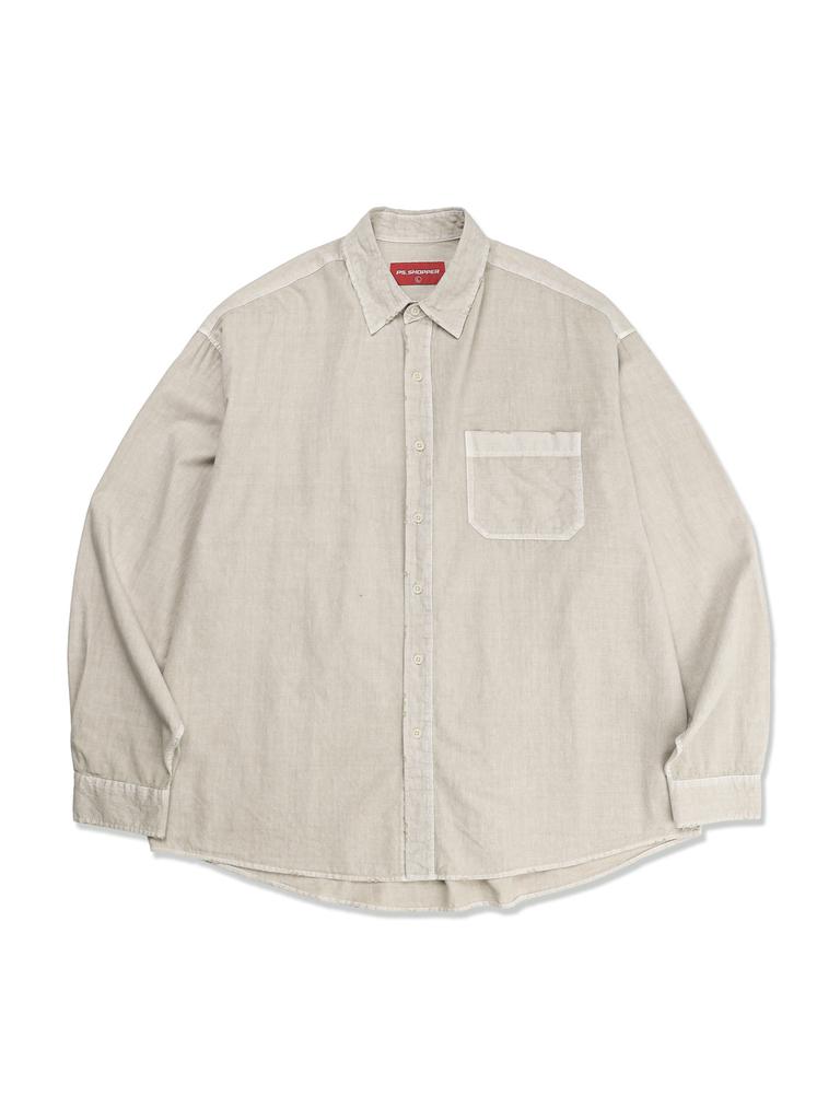 PSSHOPPER Pigment High Density Damaged Shirt [Cream]