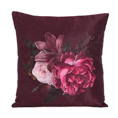 KOKO MAISON INC Rumba Rose & Fern Polystain Yastık Kılıfı | Kapak Kapatma | Dijital Baskılı