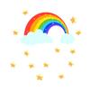 Luminous Rainbow Star Fluorescent Wall Stickers for Bedroom Decor