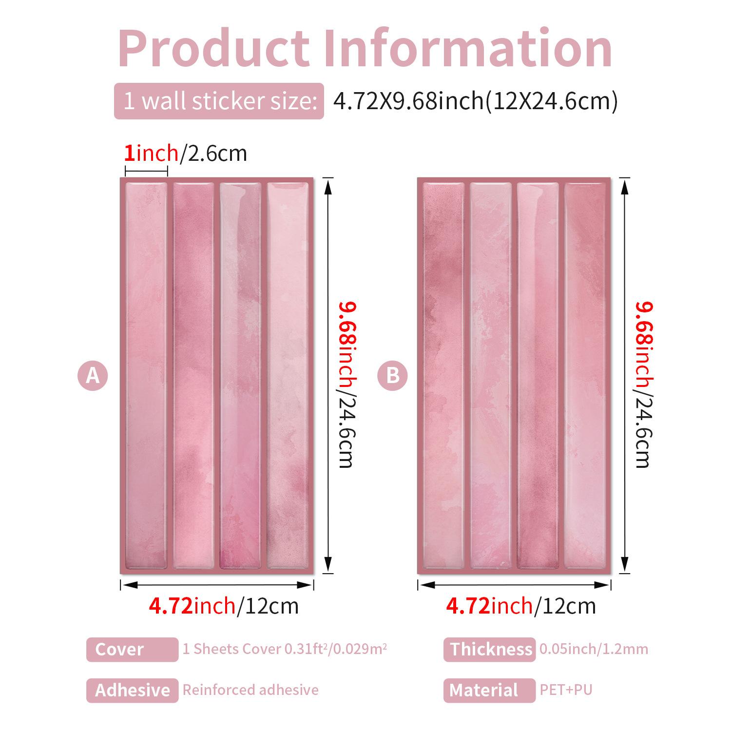 

10pcs Gold Ceramic Tile Stickers Kitchen Bathroom Self-adhesive Wall Sticker Waterproof Oil-proof Vinyl Wallpaper for Home Decor 12cmx24.6cmx10pcs