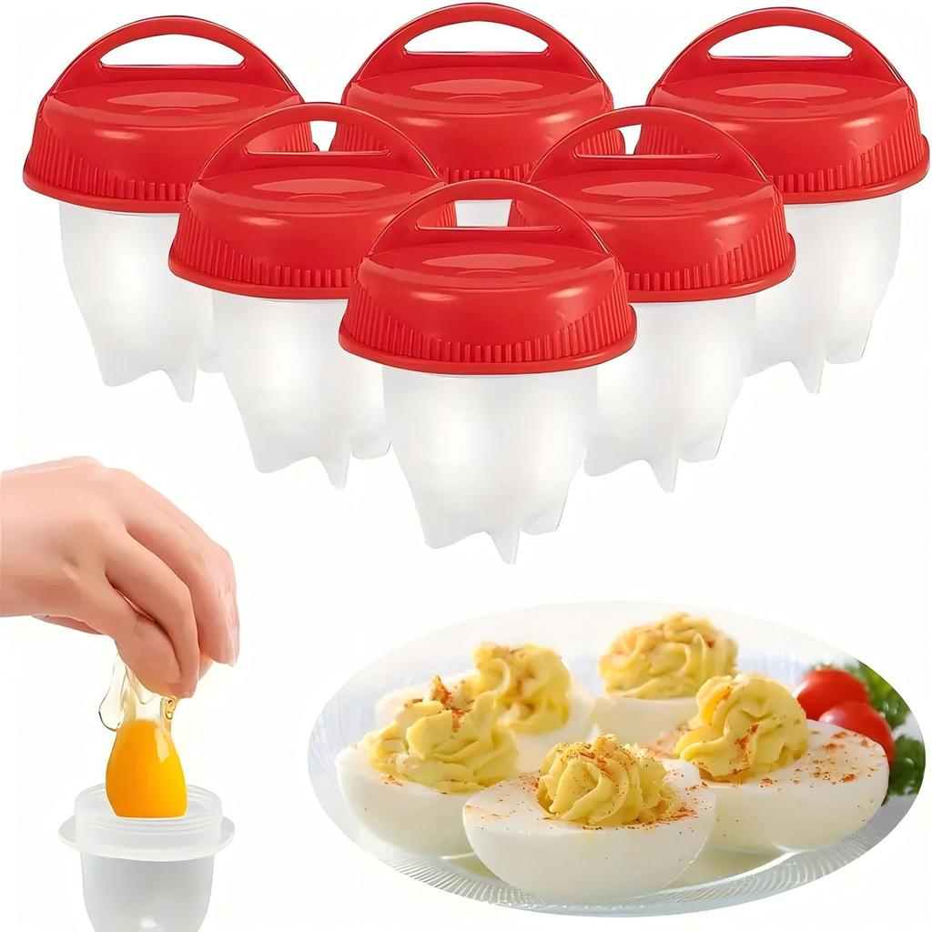 1 Pcs Silicone Egg Boiler Non-stick Egg Cooker Set Boiled Egg Molds Steamer Kitchen Gadgets Tools