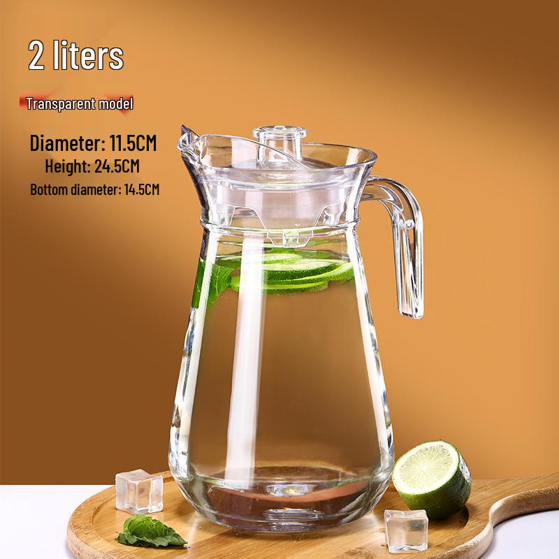 Commercial Cold Water Striped Acrylic Pitcher - Durable and Drop-Proof for Juice, Tea, Water, or Lemonade.