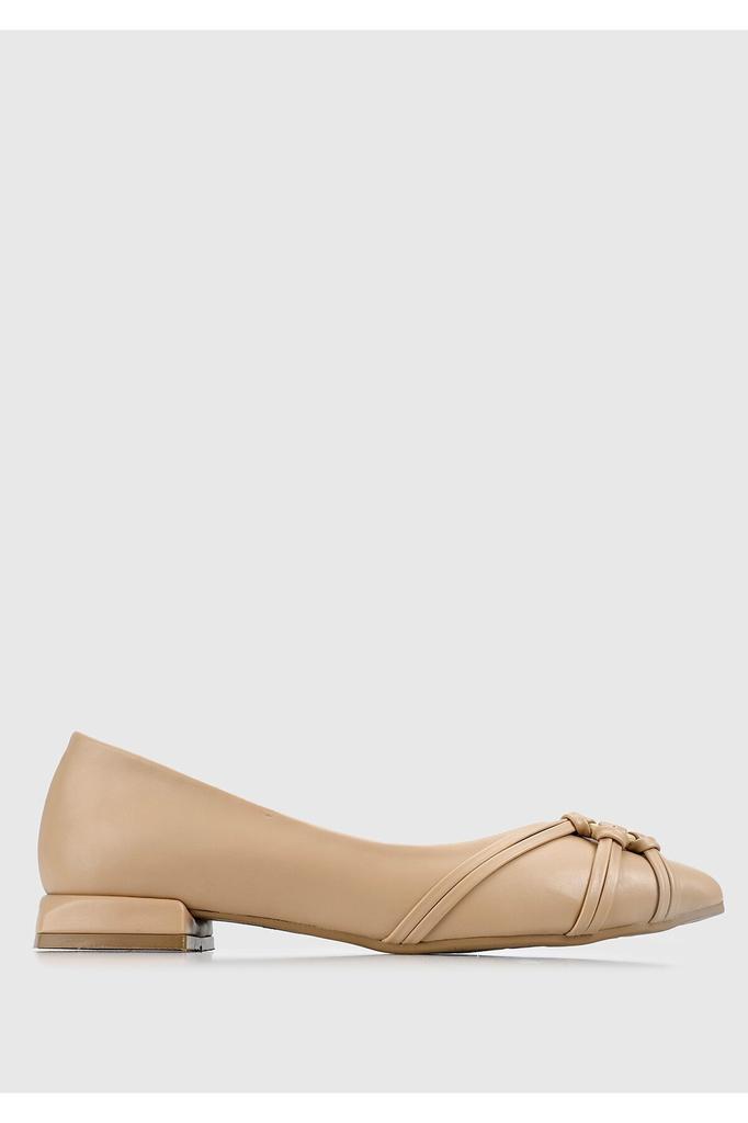 Women's Flat Shoes Beige