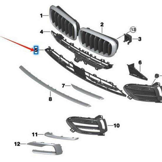Front Bumper Grille for BMW X6 F16
