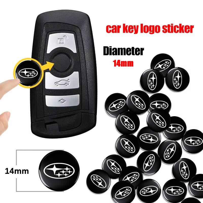 2/5/10 Stück 14MM Fernbedienungs-Autoschlüssel-Aufkleber Emblem Zubehör Für Subaru Impreza Legacy WRX STI BRZ XV WRC Forester Crosstrek