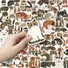 64 Artistic Hand-painted Cat Stickers: Healing Cute Journal, Notebook Decoration, Cultural Creative Design