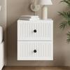 Wall Mounted Nightstand White 33 x 34.5 x 40 cm Particleboard